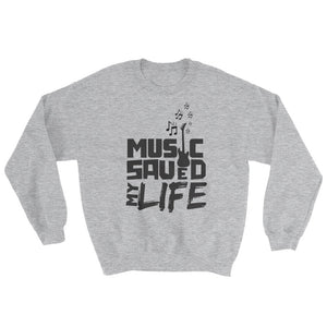 Music Saved My Life Sweatshirt-Grey