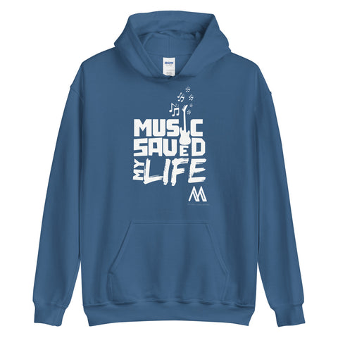 Music Saved My Life Hoodie -Hussle Blue