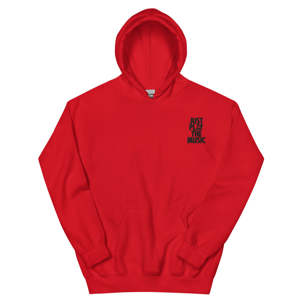 JUST PLAY THE MUSIC-RED HOODIE