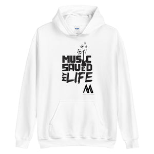 Music Saved My Life Hoodie-White